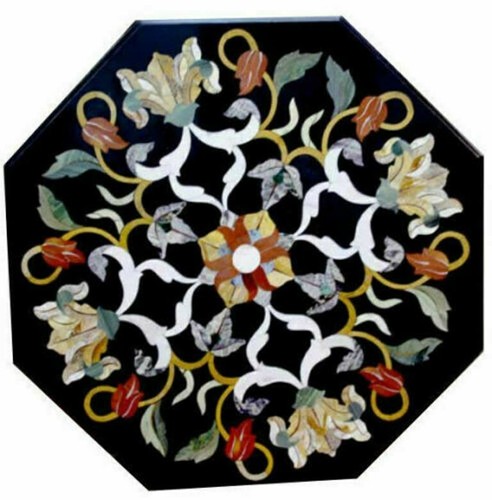 Black marble dining coffee - 16",