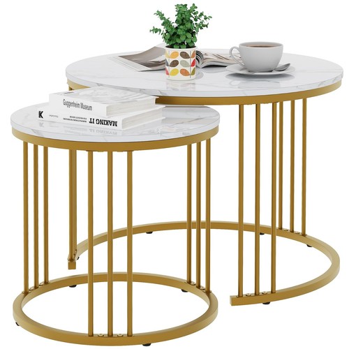 Coffee table faux marble - table,