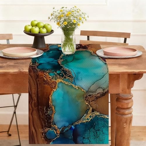 Turquoise marble table - marble,