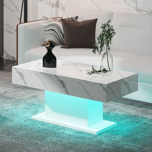 Led coffee table with lights - coffee,