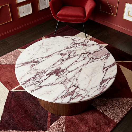 Calacatta marble round coffee - marble,