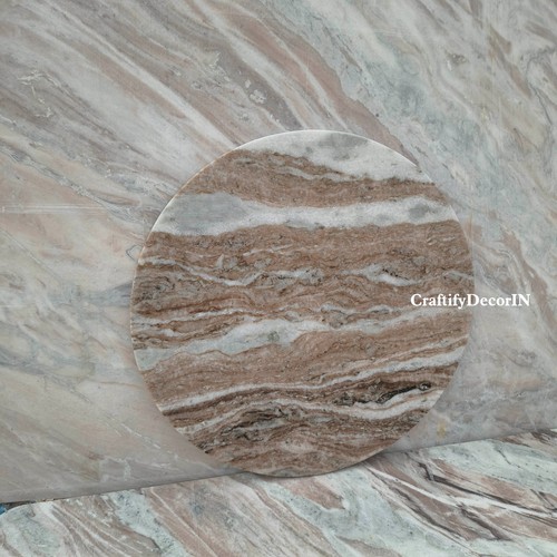 Marble round table - marble, top