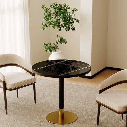 Round faux tulip table - 31.5",