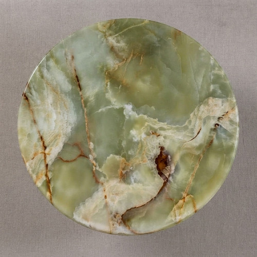 Handmade round green onyx - round,
