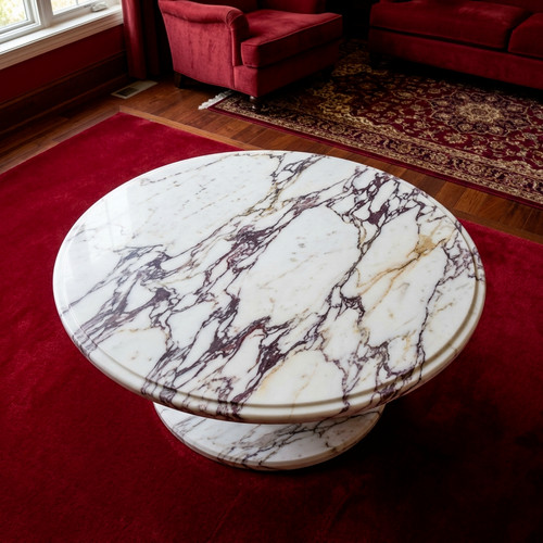 Calacatta marble round coffee - round,