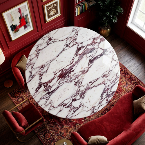 Calacatta marble round coffee - marble,