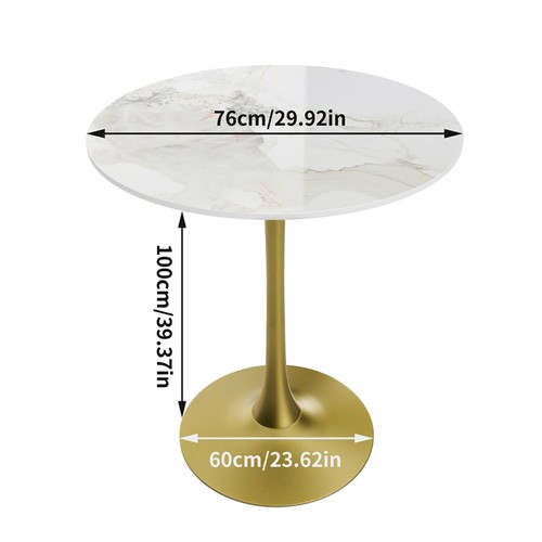 Round marble top bar table - marble,