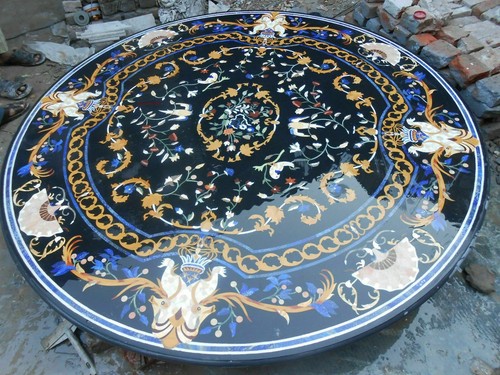 Black marble dining coffee - 52",