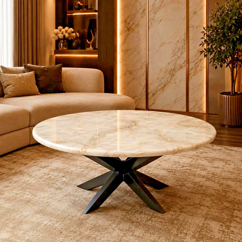 White onyx coffee - white, table