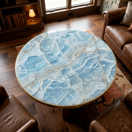 Blue onyx coffee table - onyx, |