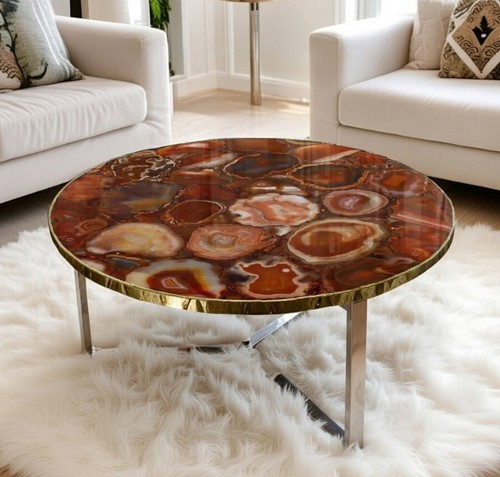 Round red agate - red, stone