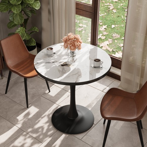 Marble round dining table - round,