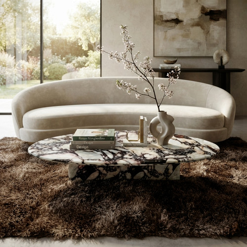 Calacatta viola marble - viola, oval