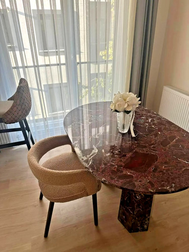 Elegant red marble dining - marble,