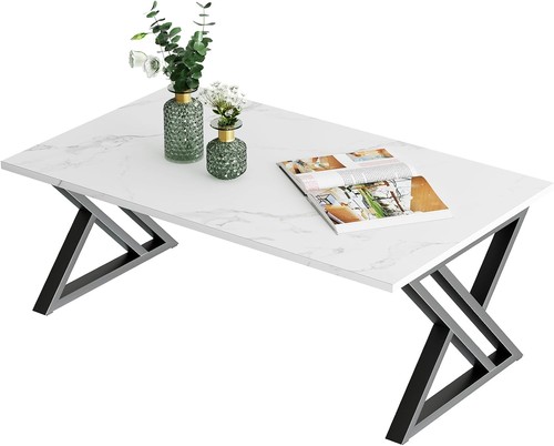 White faux marble rectangular - faux,