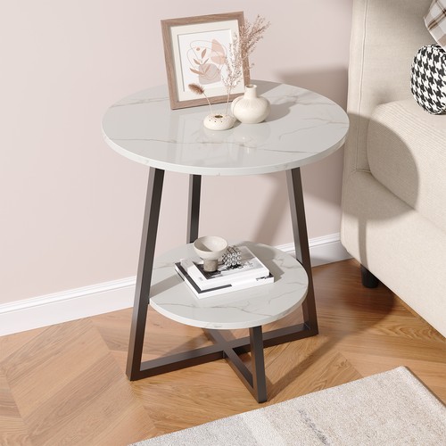Round compact coffee table - compact,