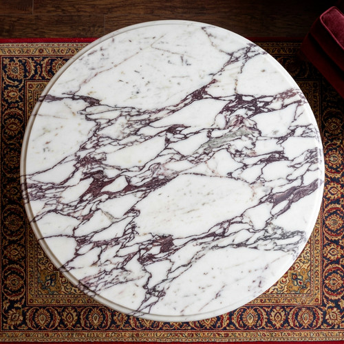 Calacatta marble round coffee - calacatta,