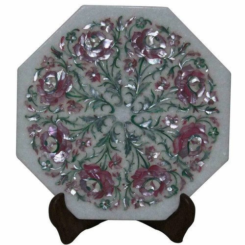 White marble table top - white,