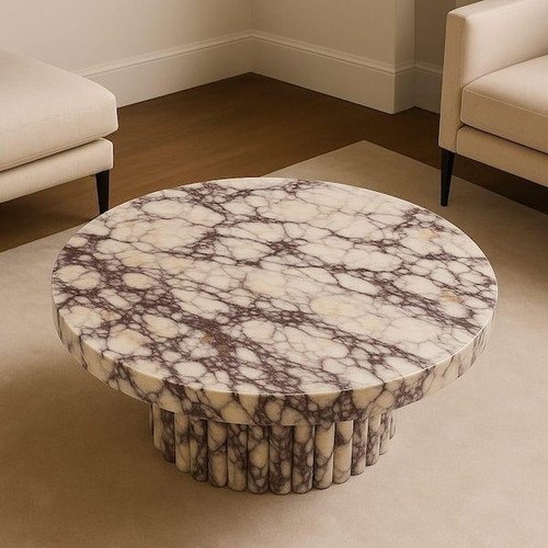 Calacatta marble round - marble,