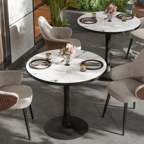 Round dining table - round,