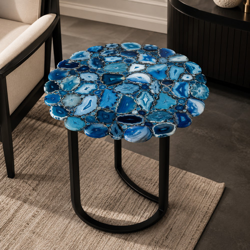 Handmade blue agate coffee - blue,