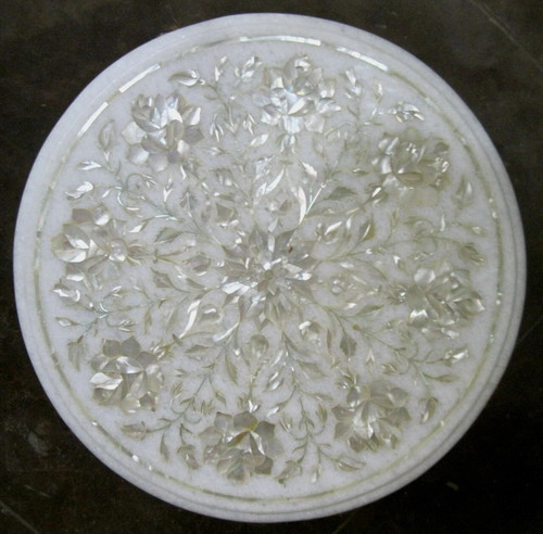 White center coffee marble - white,