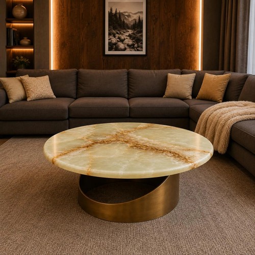 White onyx table top custom - table,
