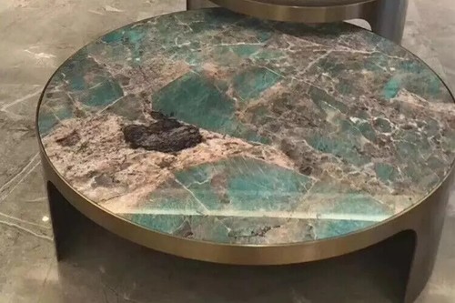 Amazonite round coffee - amazonite,