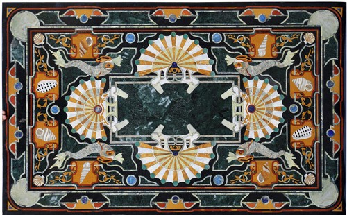 Green marble dining - 5'x2.5',