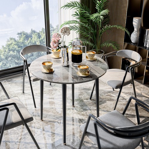 Marble round dining table for - marble,