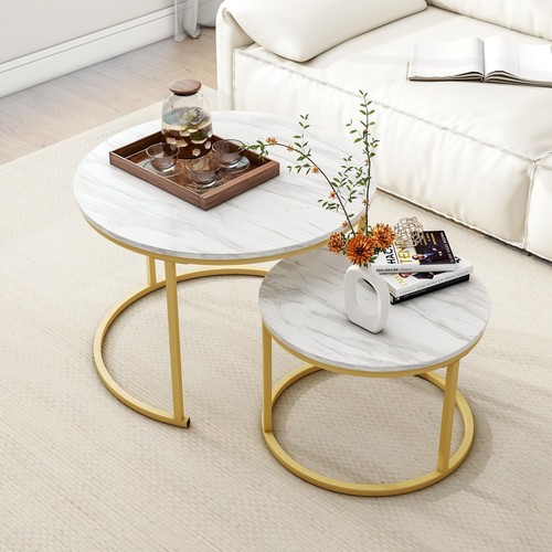 Hojinlinero round coffee table - coffee,