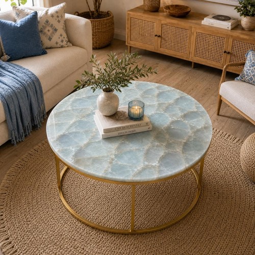 Luxury blue onyx - blue, coffee