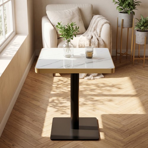 White marble dining table - marble,