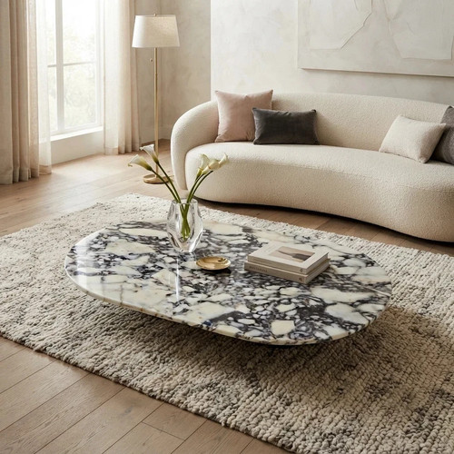 Calacatta viola marble - viola, oval