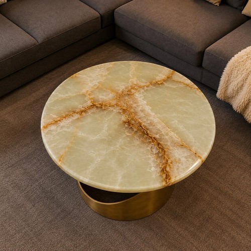 White onyx table top custom - table,