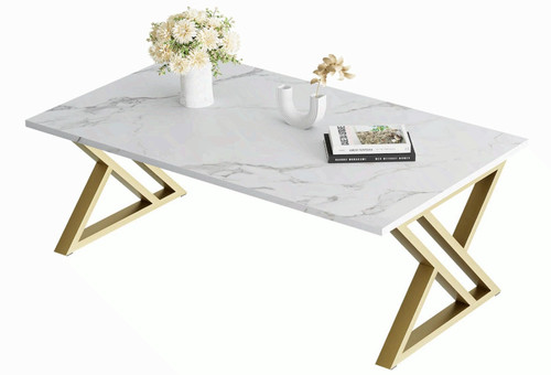 White faux marble - faux, table