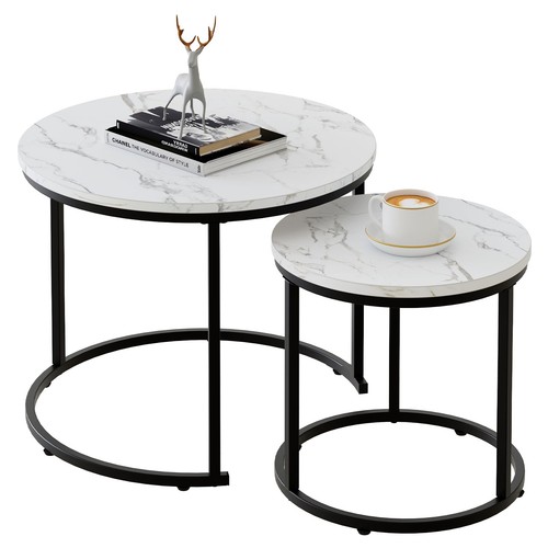 Round nesting coffee table - coffee,