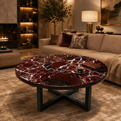 Rosso levanto coffee table - coffee, top